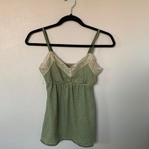 Y2K Striped Green Hollister Tank Top💚